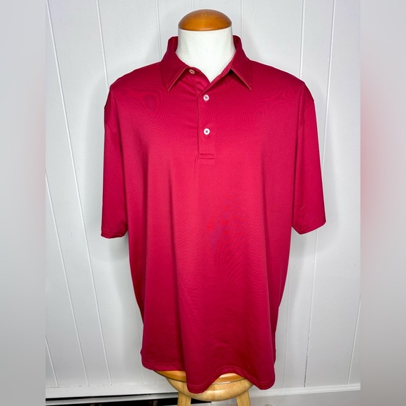 Genteal Performance Polo Shirt Solid Red - Picture 2 of 11